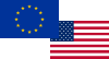 ユーロ/アメリカ国旗