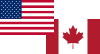 アメリカ/カナダ国旗